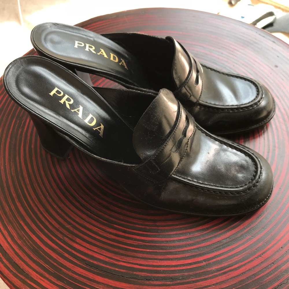 Vintage Prada Penny Loafer Heels